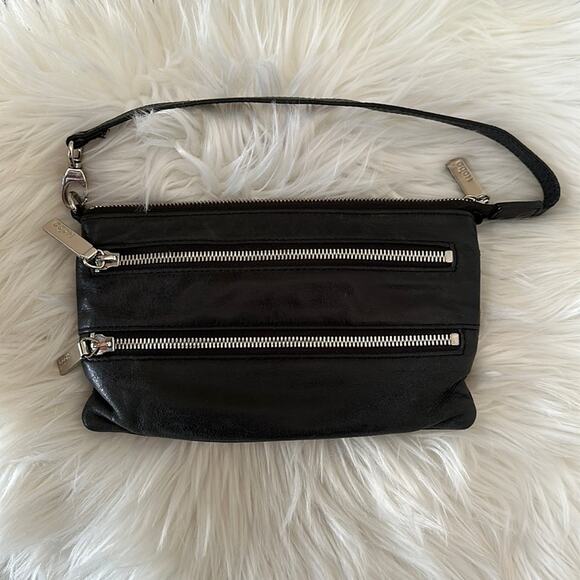 HOBO | The Original Bag Double Zipper Black Clutch/Purse - Picture 1 of 11